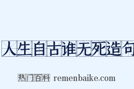 人生自古谁无死造句是什么意思的图片